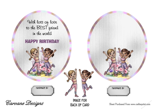 Matching insert sheet for the design sheet - Bestie Birthday 4