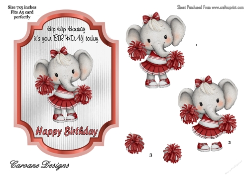 Crazy Birthdays 2 - A5 topper with decoupage  