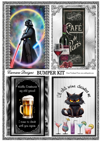 For The Men Bumper Kit 99 - 9 page bumper kit - card fronts, decoupage, inserts, made by boxes, images for back of card, preview