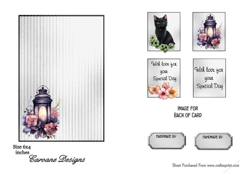Matching insert sheet for the design sheet - Enchanted Lantern