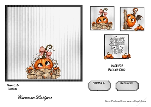 Matching insert sheet for the design sheet - Spooky Halloween 1