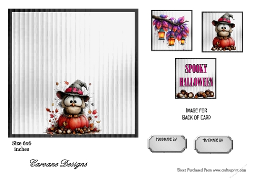 Matching insert sheet for the design sheet - Spooky Halloween 3