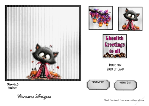 Matching insert sheet for the design sheet - Spooky Halloween 4