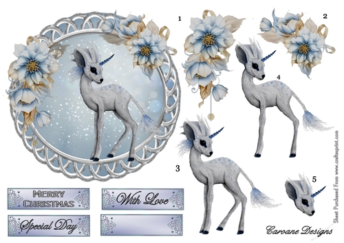 Fantastic Beast at Christmas - A4 design sheet