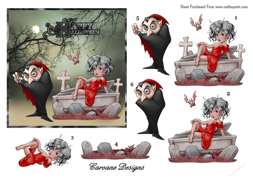 Bride of Dracula - Card front and Decoupage