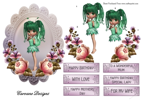 Esmeralda - A5 topper with decoupage