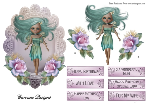 Emerald Beauty - A5 topper with decoupage