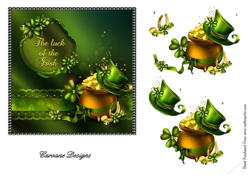 Pot of Gold - 6 x6 inch square topper