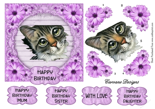 Thomas 4 6x6 inch card front with decoupage