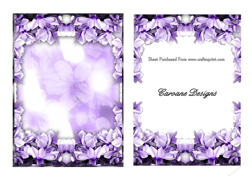 A5 background with decoupage - Lilac Floral