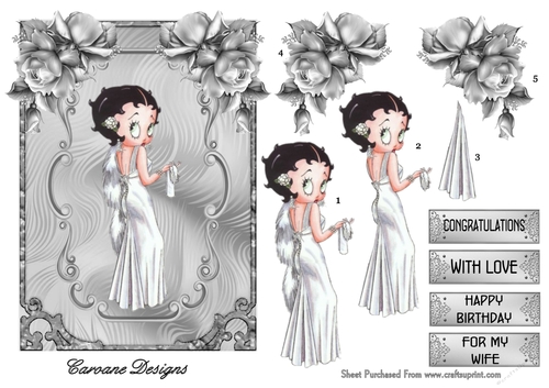 Special Occasion - A5 card front with decoupage