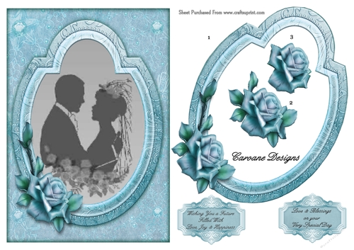 Dreams Do Come True - A5 card front with decoupage