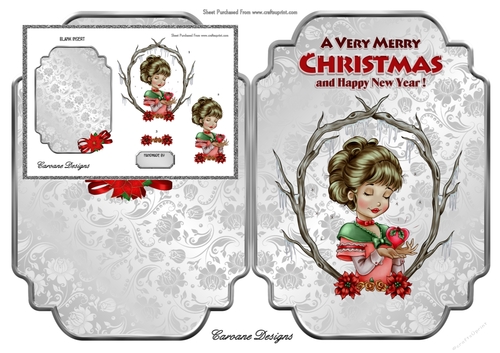 Shaped card kit - 2 Sheets - A Christmas Heart