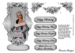 Through the Looking Glass 1 - 7.5 x 5 inch topper with decoupage