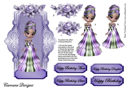 Through the Looking Glass 3 - 7 x 5 inch topper with decoupage