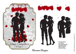 Valentines Day 1 - A5 topper with decoupage