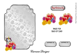 Matching insert for the design sheet - Unicorn Valentine