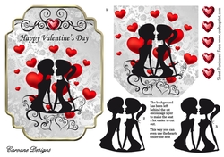 Love Pure and Simple - A5 card front with decoupage