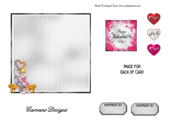 Matching blank insert for the design sheet - Valentine Bunnies