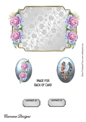 Matching blank insert for the design sheet - Fairy Rose,