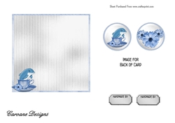 Matching insert for the design sheet - Dolphin in a Teacup