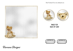 Matching insert for the design sheet - Cute Cub in a Teacup