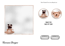 Matching insert for the design sheet - Fluffy Kitten in a Teacup