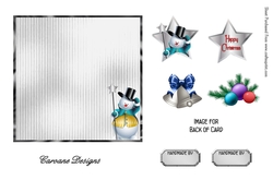 Matching blank insert for the design sheet - Snow Christmas 1
