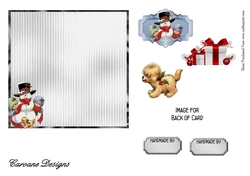 Matching blank insert for the design sheet - Snow Christmas 4