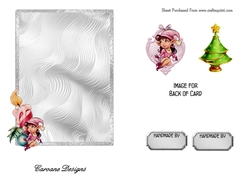 Matching blank insert sheet for the design sheet - Dreaming of Christmas