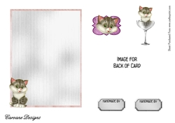 Matching blank insert for the design sheet - Kitten in a Wine Glass