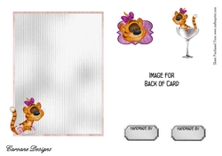 Matching blank insert for the design sheet - Tigger in a Wine Glass