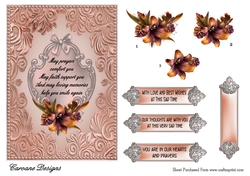 Sympathy 1 - A5 card front with decoupage