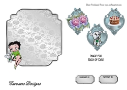 Matching blank insert for the design sheet - Bettys Birthday Tea