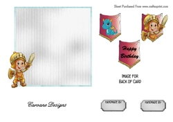 Matching blank insert sheet for the design sheet - My Pet Dragon,