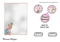 Matching blank insert for the design sheet - Magical Fairy 1