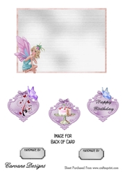 Matching blank insert for the design sheet - Magical Fairy 2