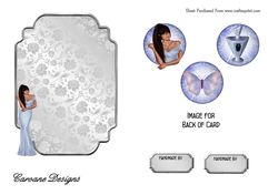 Matching blank insert for the design sheet - Lovely Ladies 2