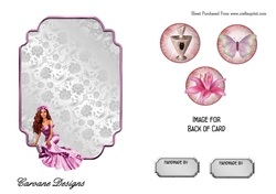 Matching blank insert for the design sheet - Lovely Ladies 3