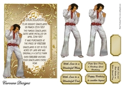 Gracelands - 7x5 inch card front with decoupage
