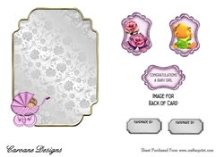 Matching insert for the design sheet - Baby Girl 2