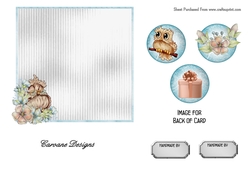 Matching insert sheet for the design sheet - The Owl Family