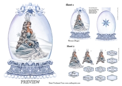 Snow Globe 1 - Shaped card Mini Kit