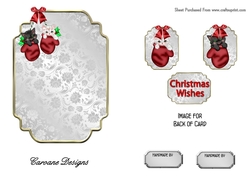 Matching blank insert for the design sheet - Kittens in Mittens