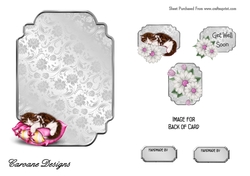 Matching blank insert for the design sheet - Get Well Soon 11