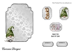 Matching blank insert for the design sheet - Fathers Day Football Gnome