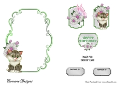 Matching insert for the design sheet - Say it With Flowers
