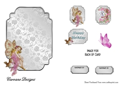 Matching blank insert sheet for the design sheet - Sweet Fairy