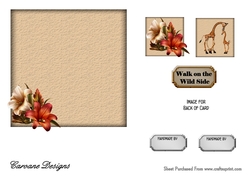 Matching blank insert for the design sheet - Walk on the Wild Side 4