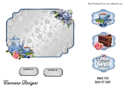 Matching blank insert sheet for the design sheet - Tea and Cake 1